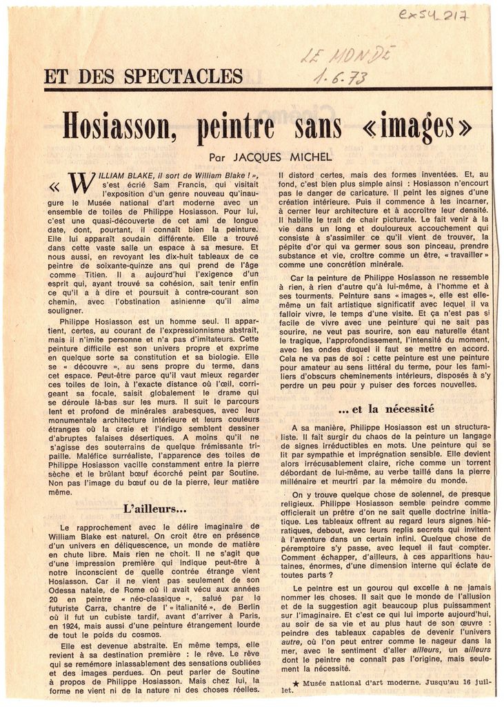 “Hosiasson, peintre sans ‘images'”