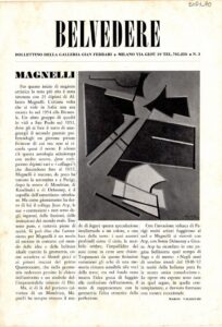 Έντυπο Belvedere της Galleria Gian Ferrari του Μιλάνου