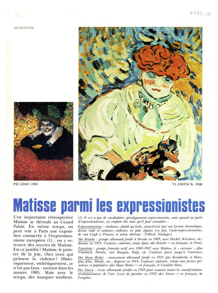 “Matisse parmi les expressionistes”