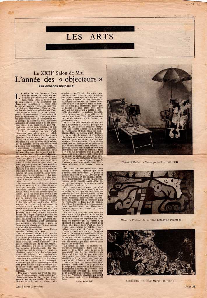 “Le XXIIe Salon de mai. L’ année des objecteurs”
