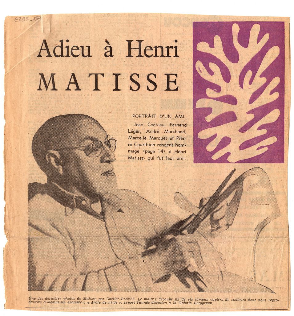 “Adieu à Henri Matisse”