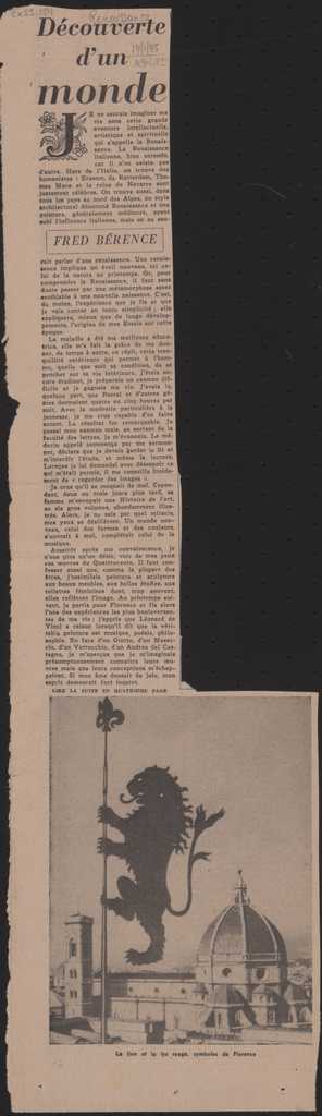 “Découverte d’ un monde”