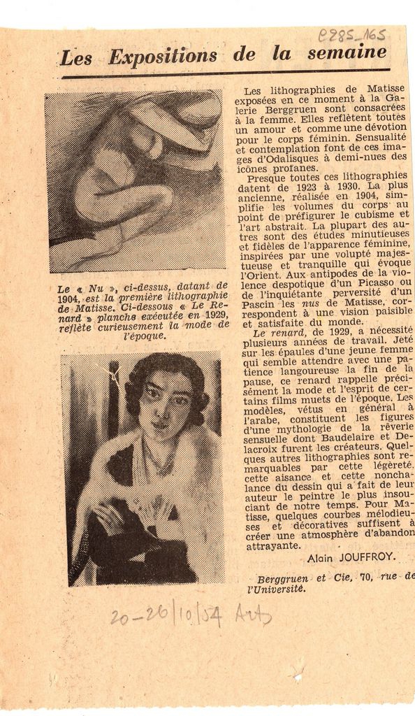 “Les expositions de la semaine”