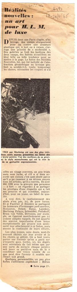“Réalités Nouvelles: un art pour H. L. M. de luxe”