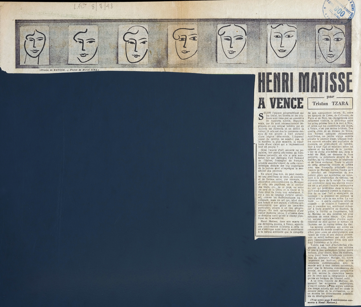“Henri Matisse à Vence”