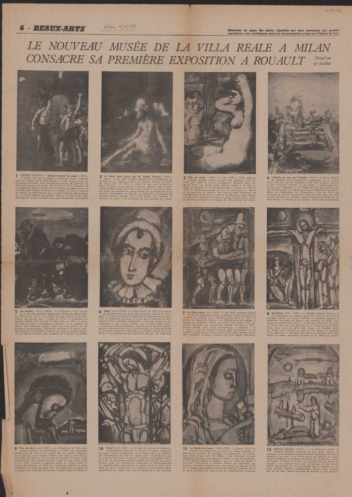 “Le nouveau musée de la Villa Reale à Milan consacre sa première exposition à Rouault”