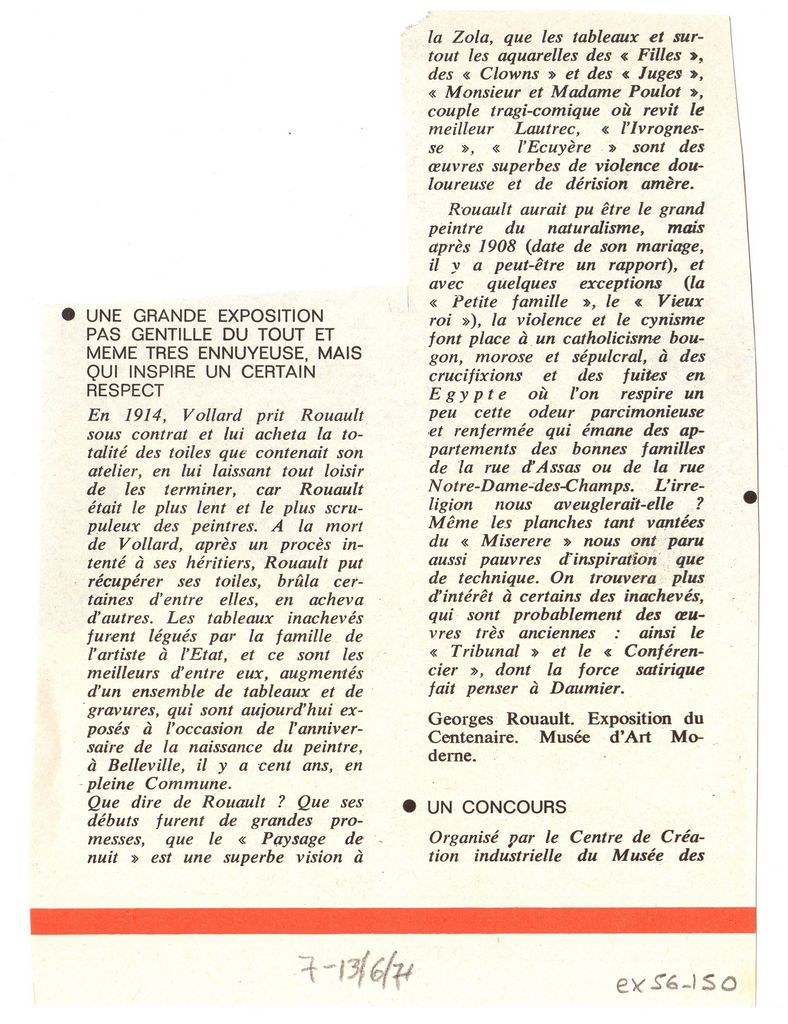 “Une grande exposition pas gentille du tout et même très ennuyeuse, mais qui inspire un certain respect”
