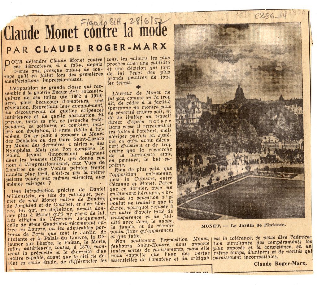 “Claude Monet contre la mode”