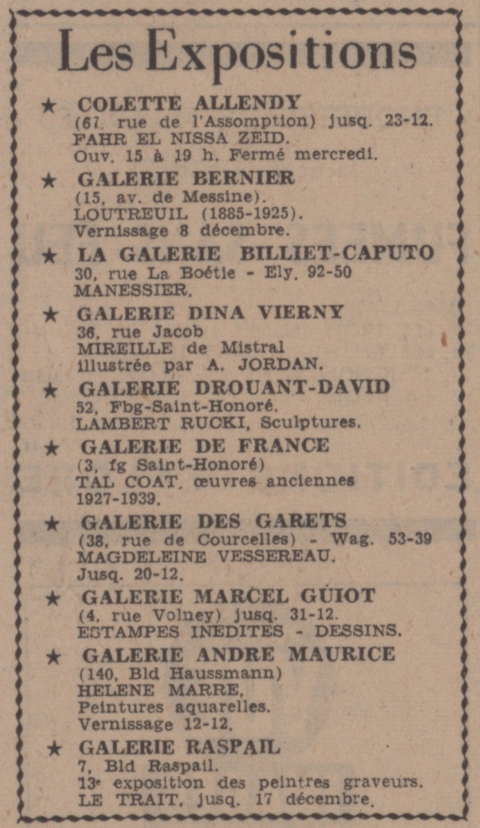 “Les expositions”