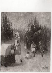 Αναπαραγωγή έργου του Θ. Τριανταφυλλίδη “Ο περίπατος του μωρού”