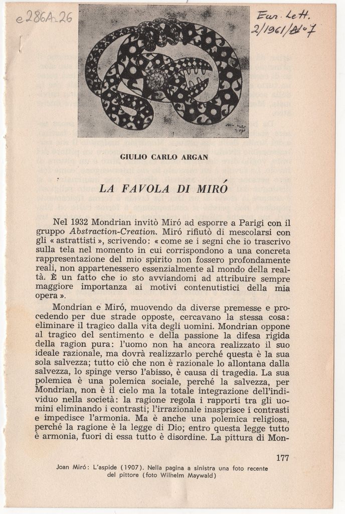“La favola di Miró”