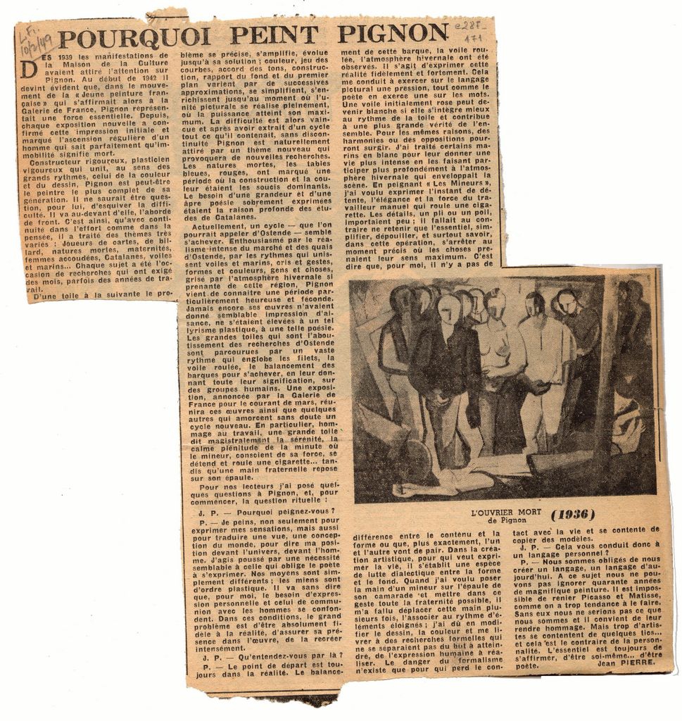 “Pourquoi peint Pignon”
