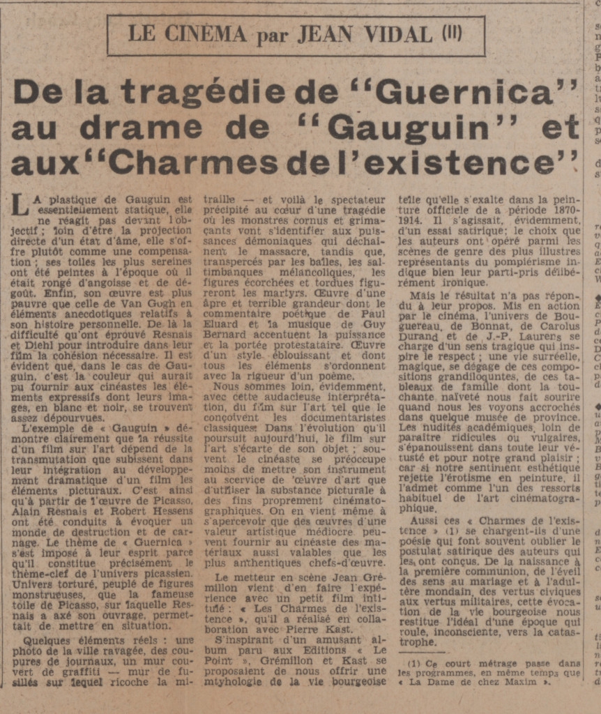 “Le cinema par Jean Vidal”