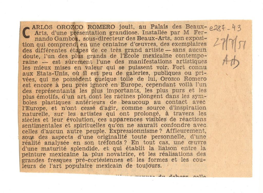 Έκθεση Carlos Orozco Romero