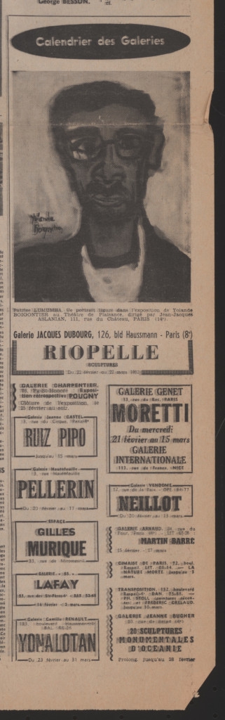 “Calendrier des Galeries”