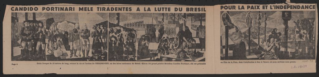 “Candido Portinari mele tiradentes a la lutte du Brazil pour la paix et l’independance”