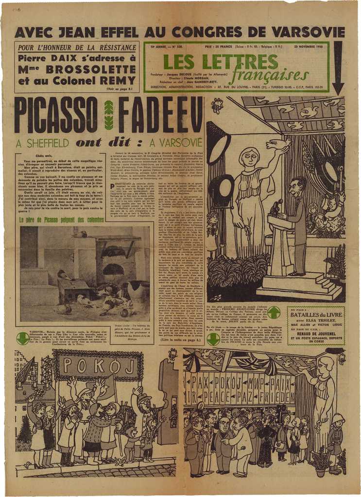 “Picasso-Fadéev. À Sheffield ont dit: À Varsovie”