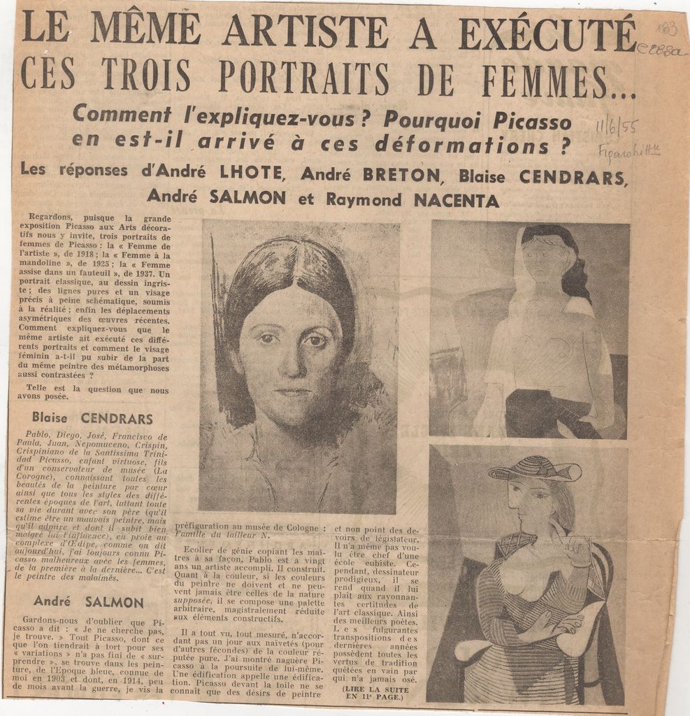 “Le même artiste a exécuté ces trois portraits de femmes…”