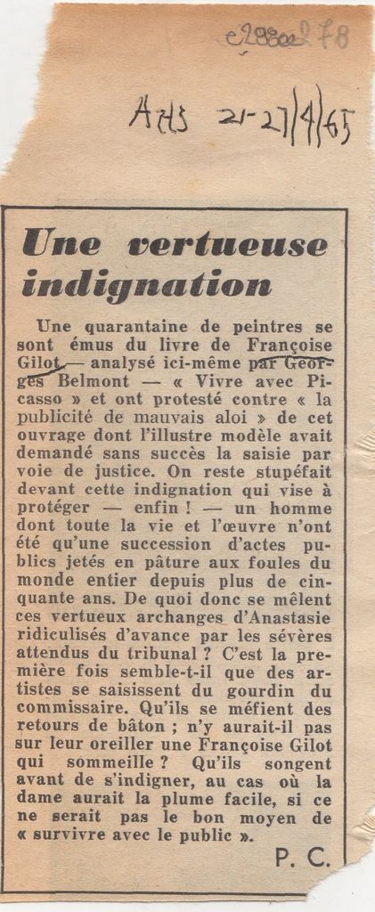“Une vertueuse indignation”