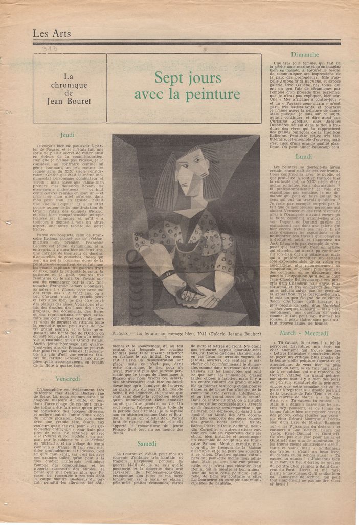 “Sept jours avec la peinture”