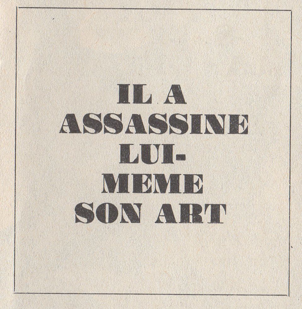 “Il a assassiné lui- même son art”