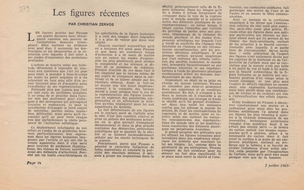 “Les figures récentes”