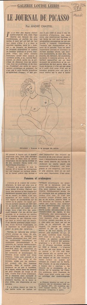 “Le journal de Picasso”