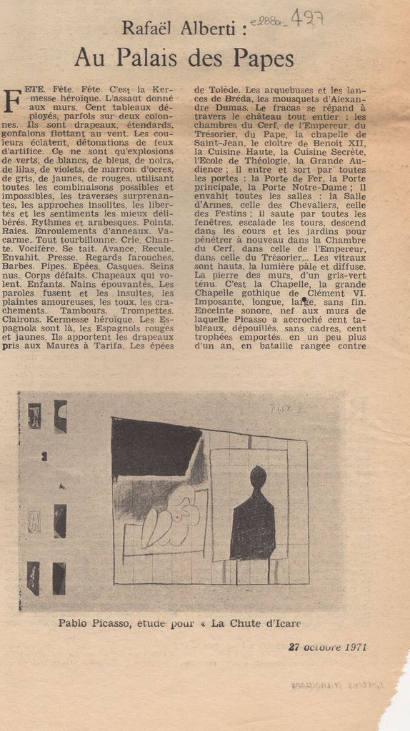 “Rafaël Alberti: Au Palais des Papes”