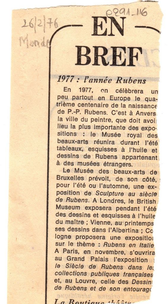 “1977 l’ année Rubens”
