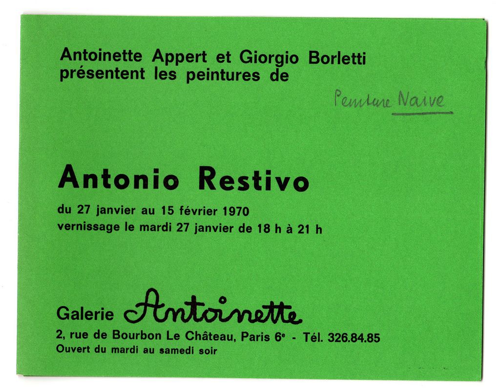 Έκθεση Antonio Restivo