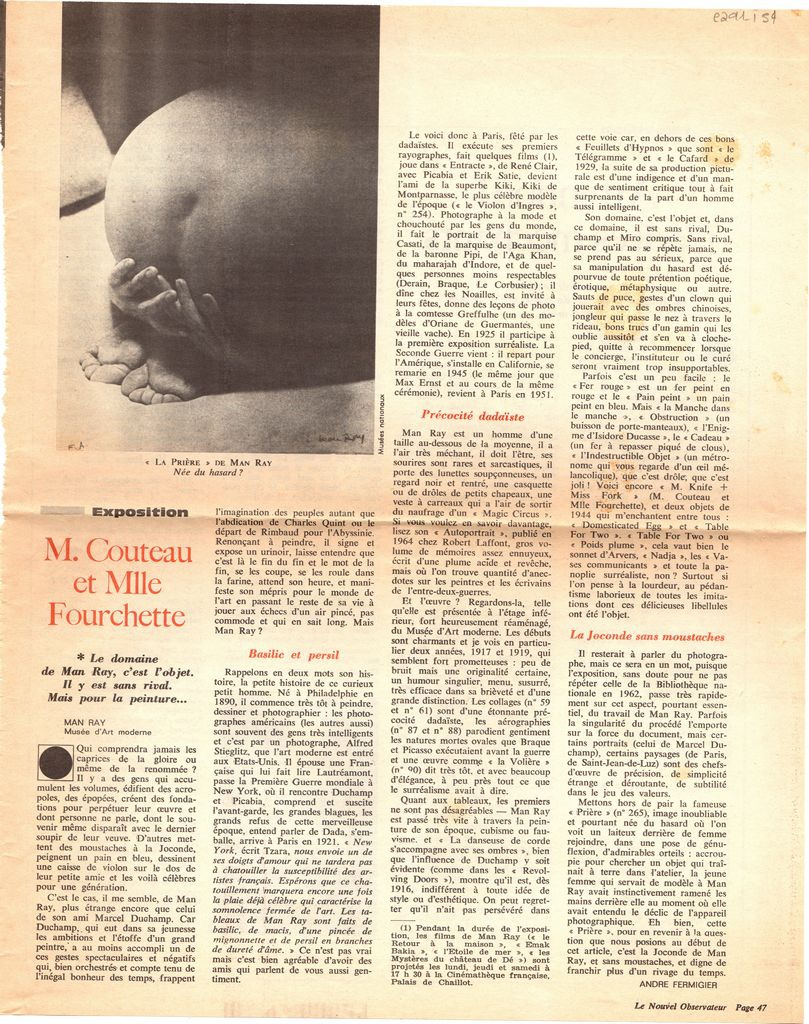 “M. Couteau et Mlle Fourchette”