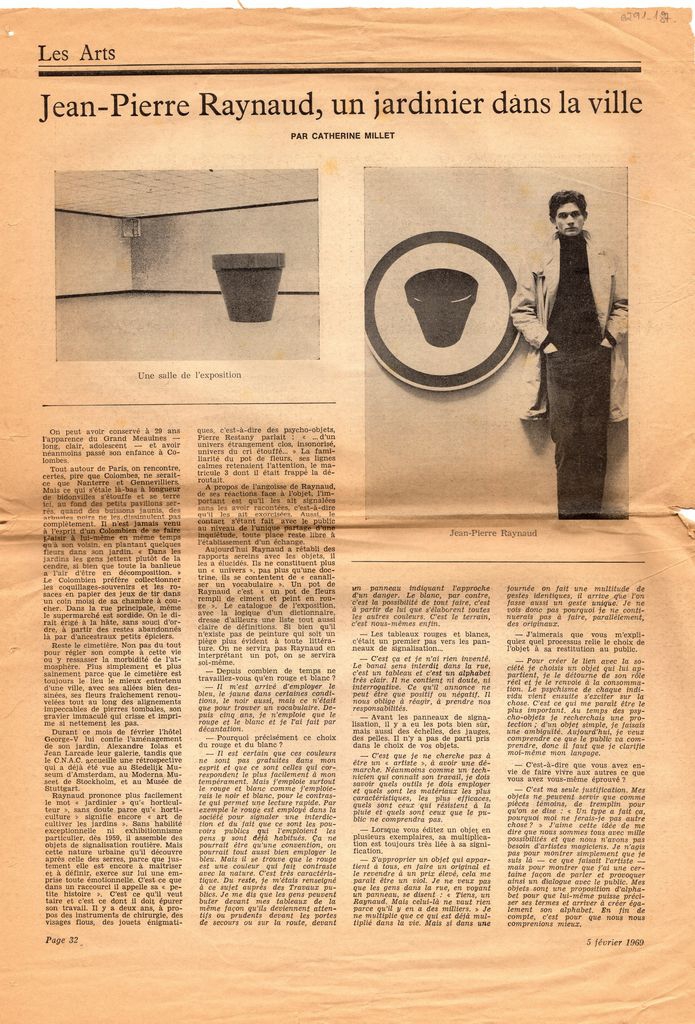 “Jean-Pierre Raynaud, un jardinier dans la ville”
