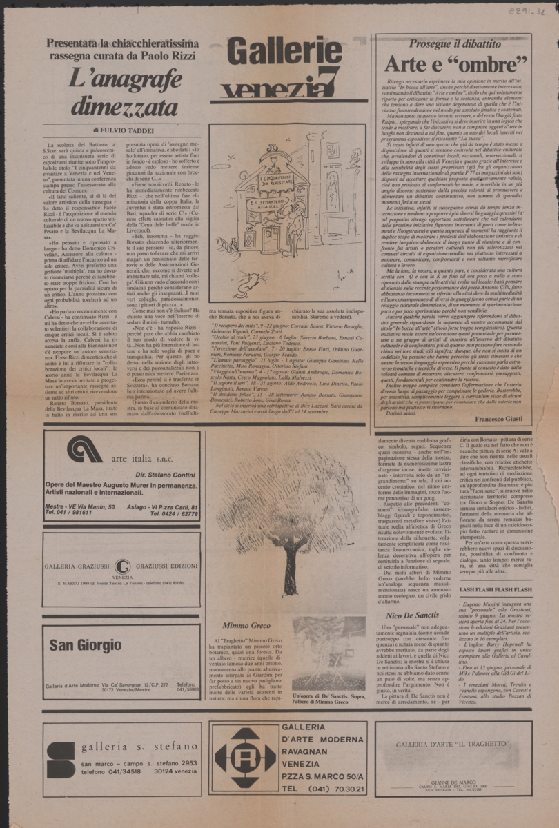 “L’ anagrafe dimezzata”