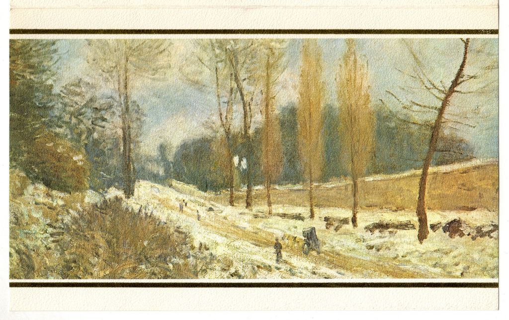 Αναπαραγωγή έργου A. Sisley “Strada di Louveciénnes sotto le neve”
