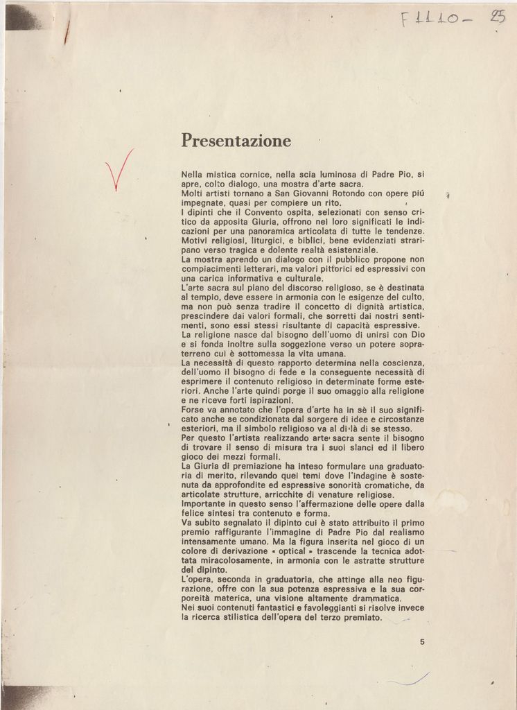 “Presentazione”