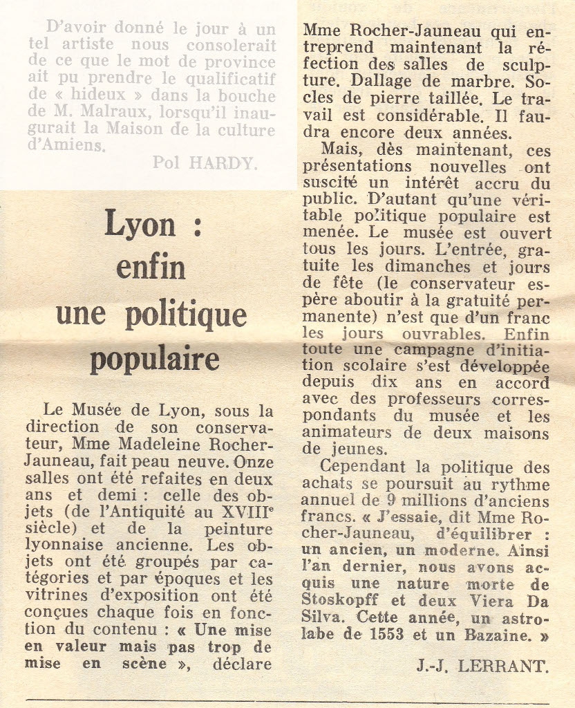 “Lyon: enfin un politique populaire”