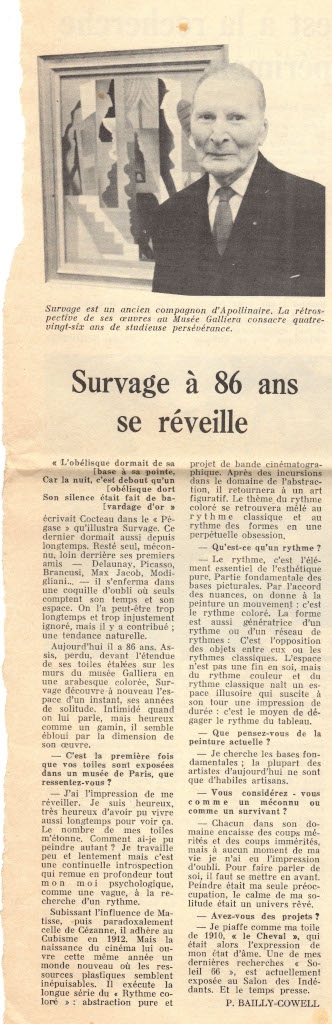 “Survage à 86 ans se réveille”