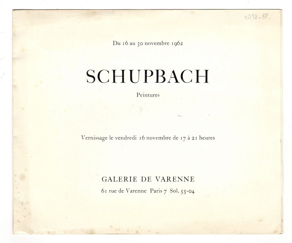 Έκθεση “Schüpbach. Peintures”