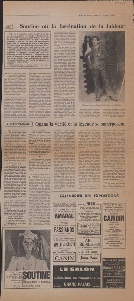 “Soutine ou la fascination de la laideur”