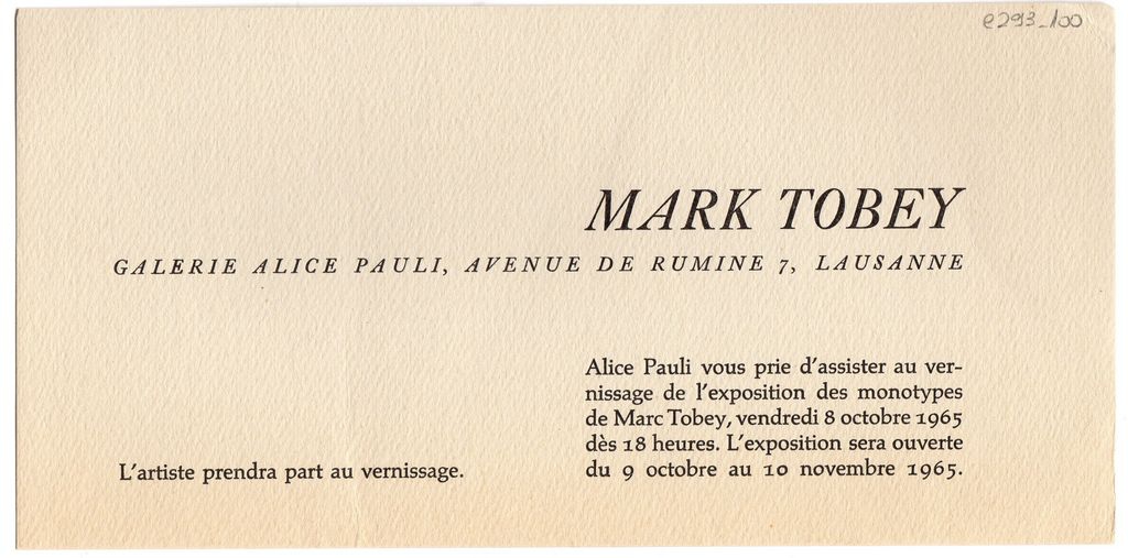 Έκθεση Mark Tobey