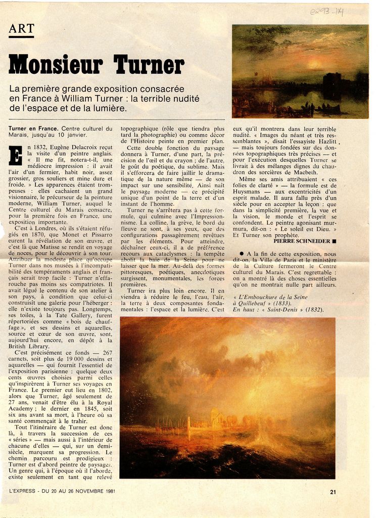 “Monsieur Turner”