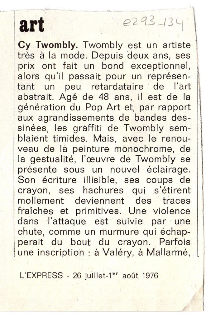 “Cy Twombly”
