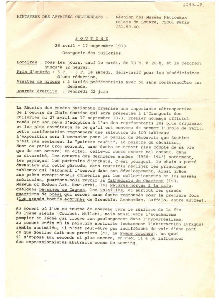 Έκθεση Chaim Soutine