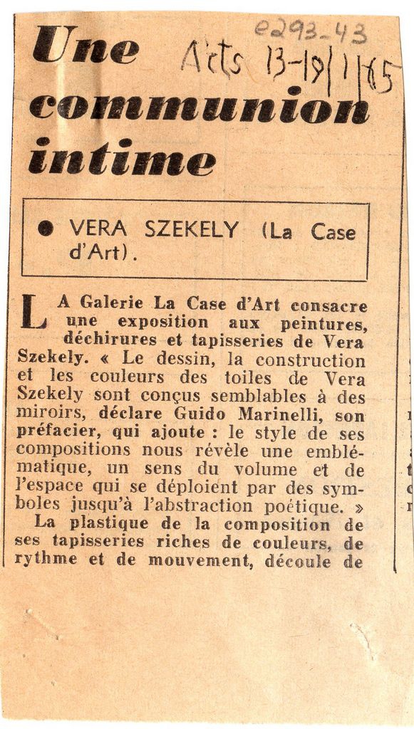 “Une communion intime”