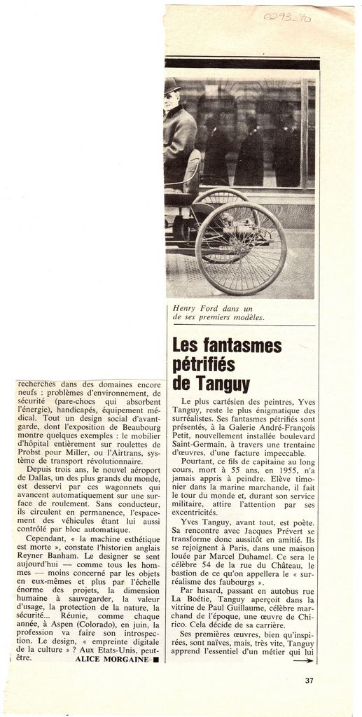 “Les fantasmes pétrifiés de Tanguy”
