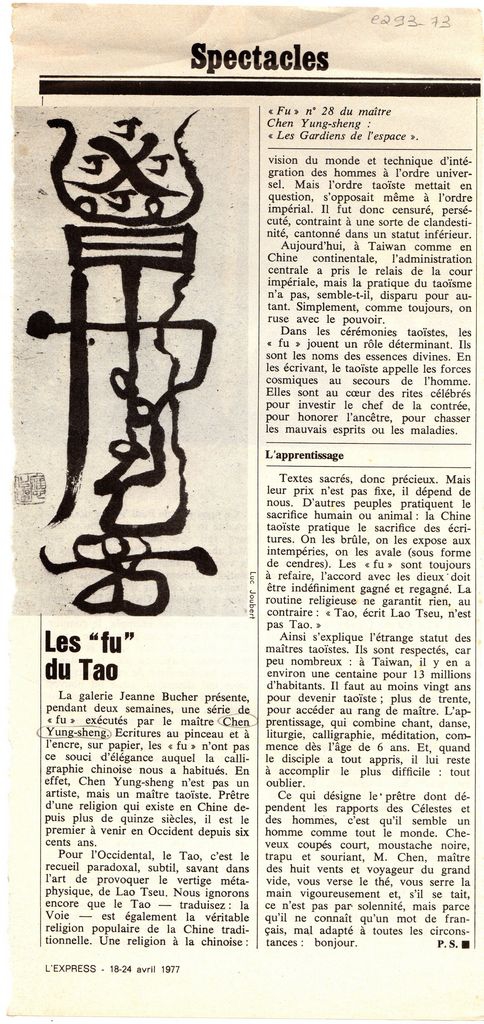“Les ‘fu’ du Tao”
