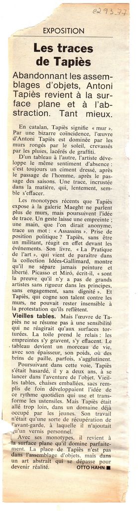 “Les traces de Tàpiès”