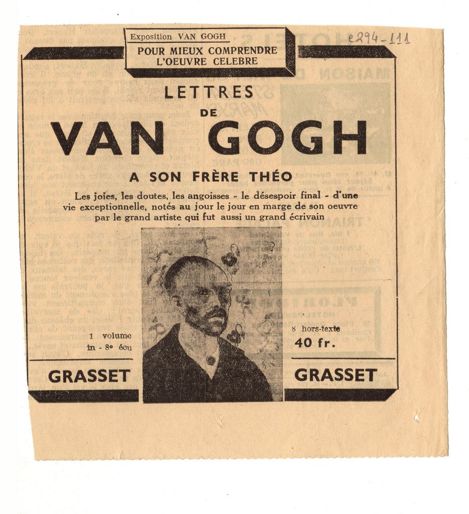 “Lettres de Van Gogh à son frère Théo”