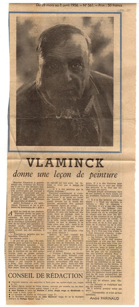 “Vlaminck donne une leçon de peinture”