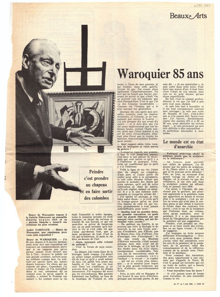 “Waroquier 85 ans”